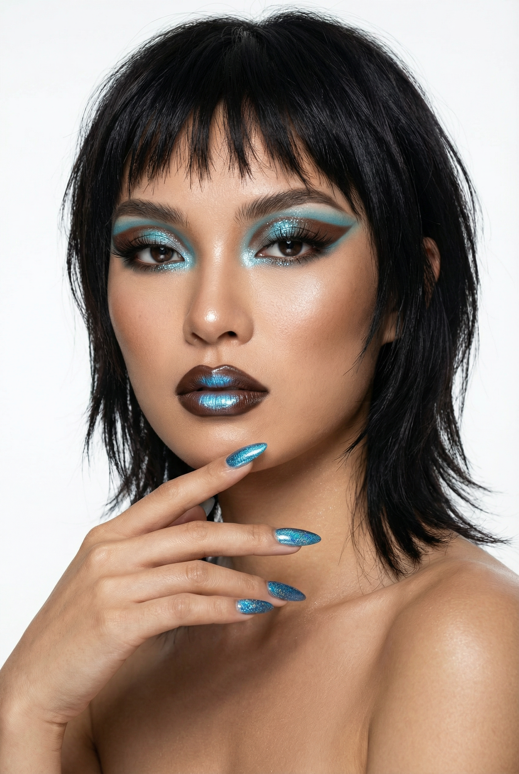 Example output from Face Chart Generator & Makeup Transfer
