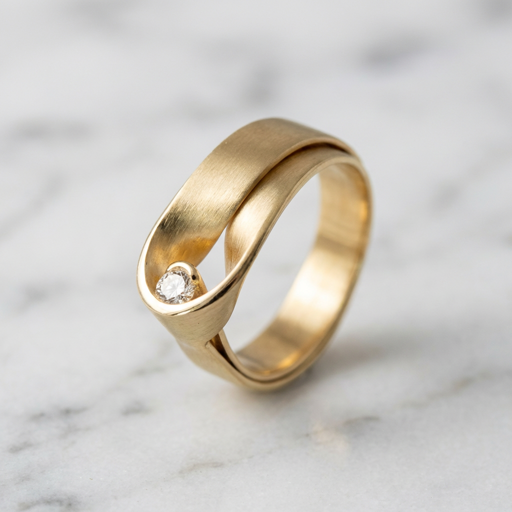 Ring on marble desk