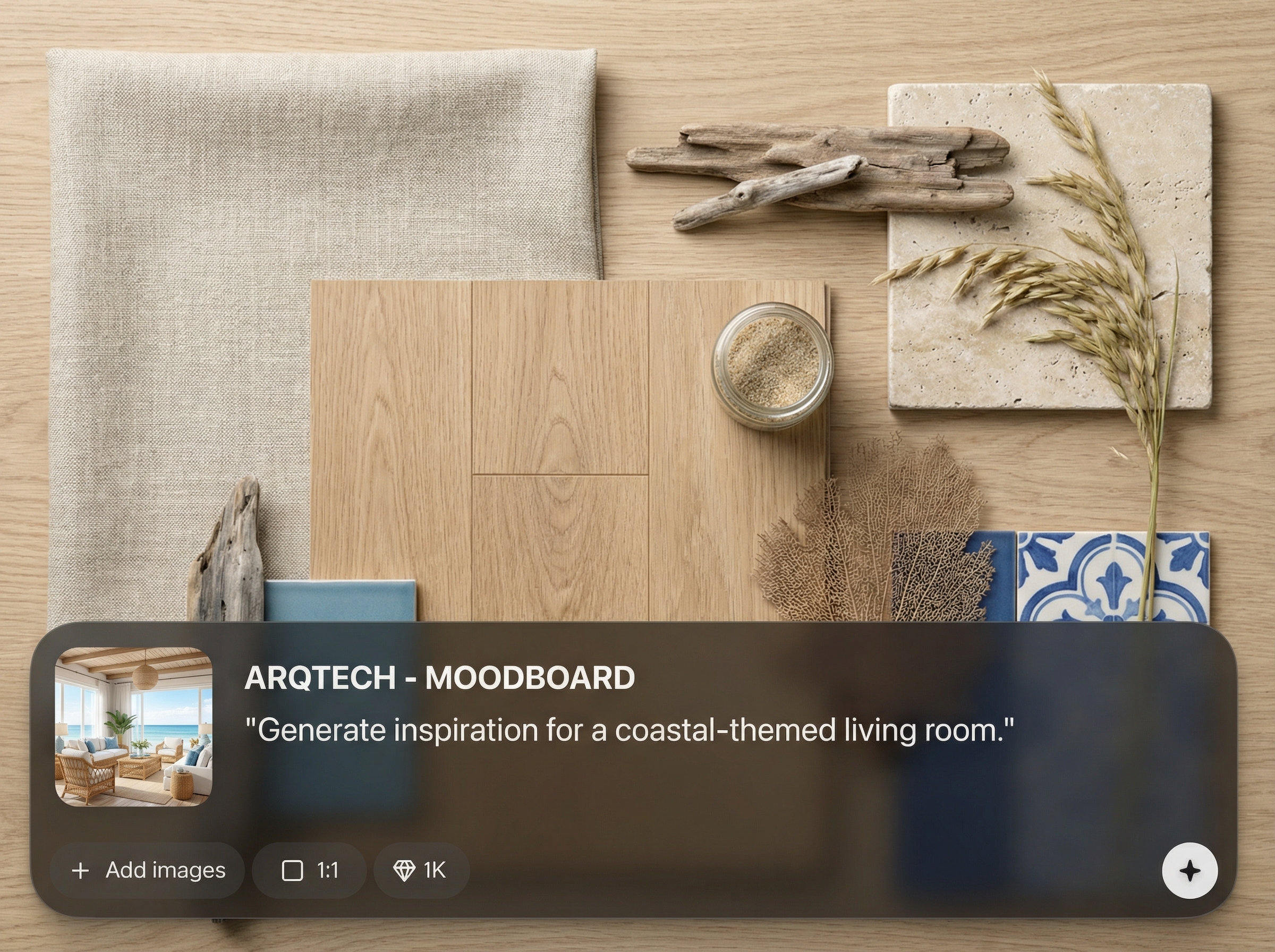 3D render moodboard fitting