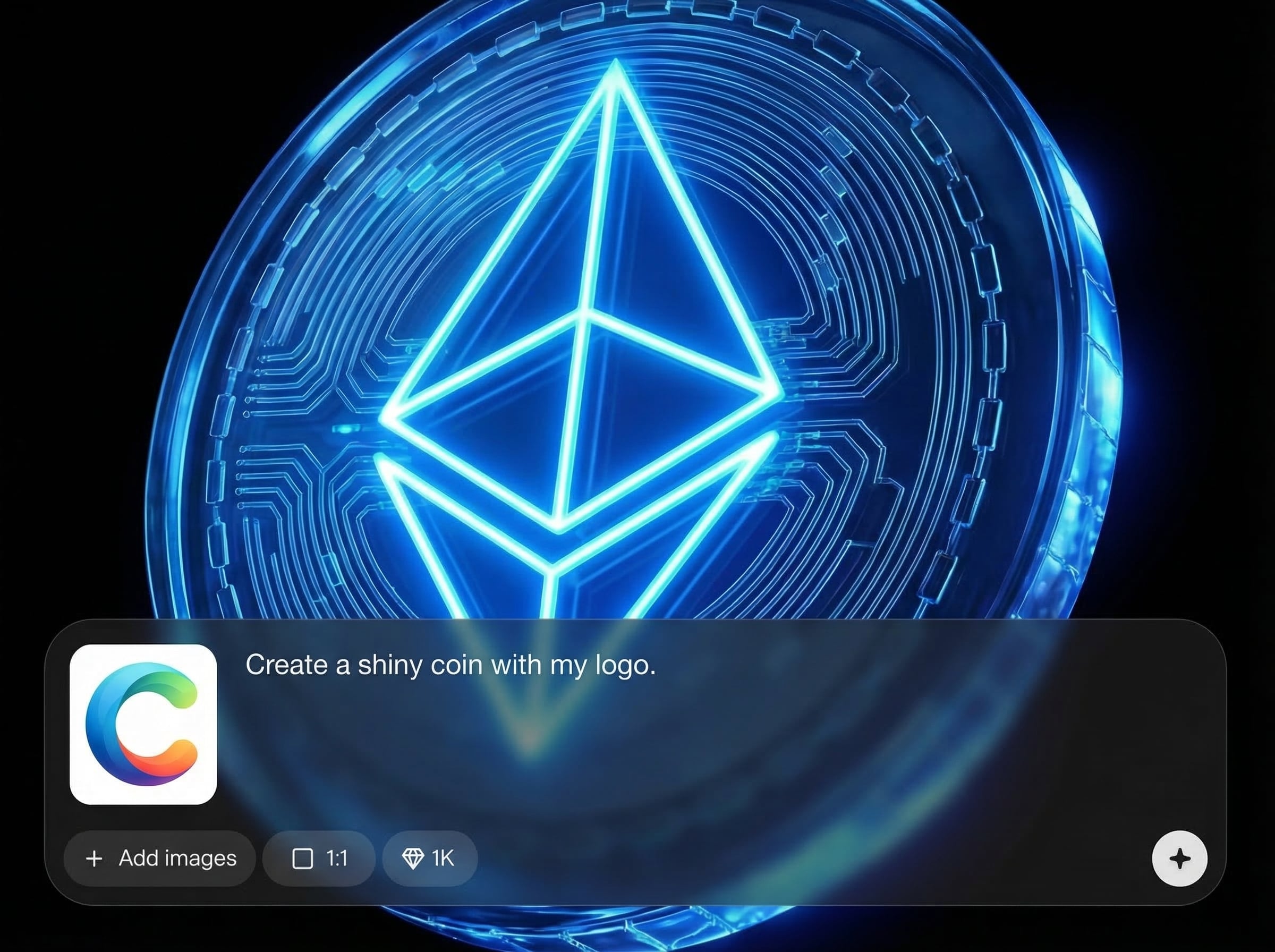 Logo-to-coin rendering
