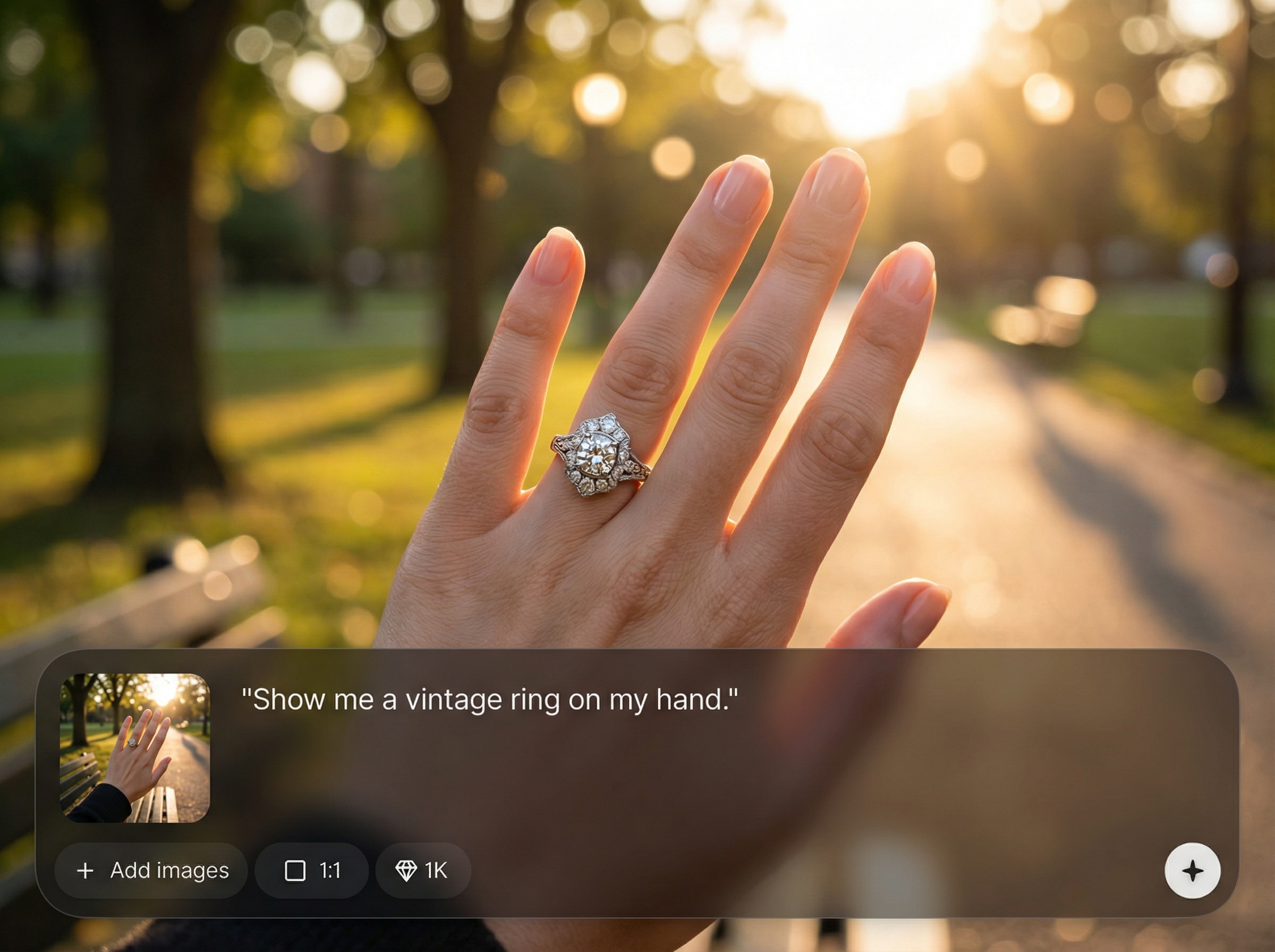 Realistic ring placement