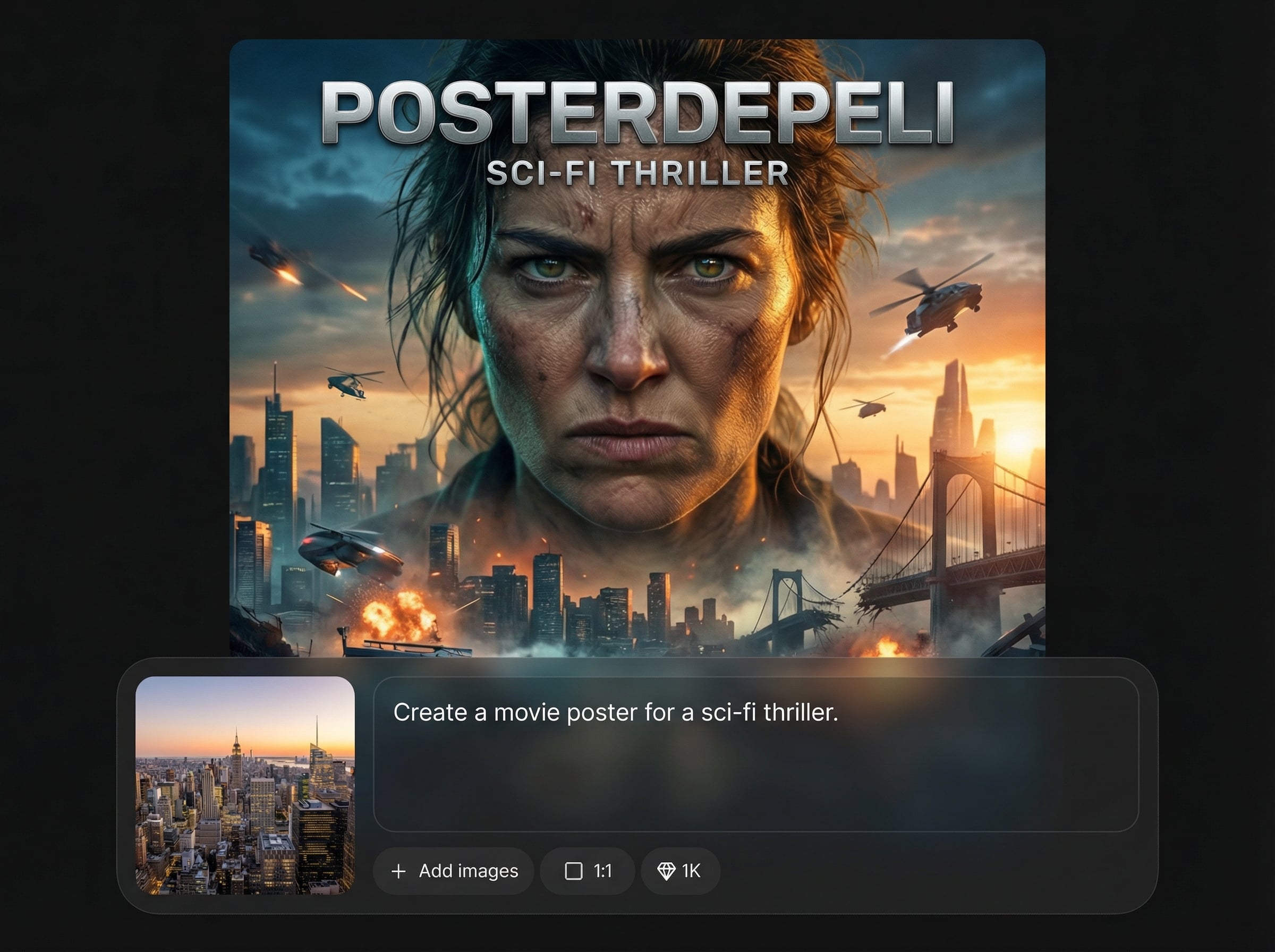 Text-to-poster generation
