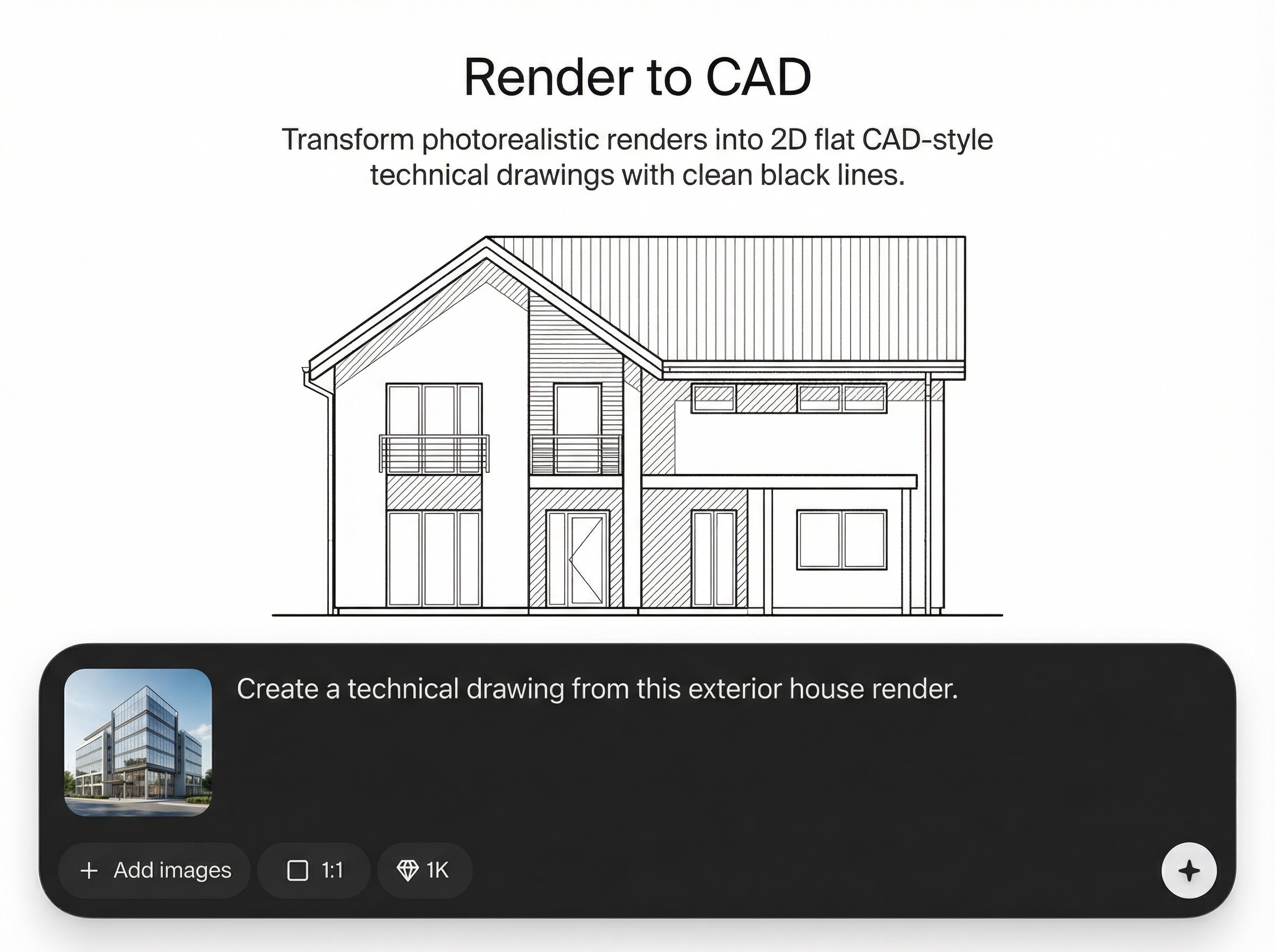 Fast render-to-drawing conversion